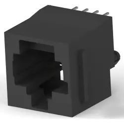 Socket, RJ45, 8 pole, 8P8C, Cat 3, solder connection, PCB mounting, 5520260-4