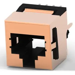 Socket, RJ45, 8 pole, 8P8C, Cat 3, solder connection, PCB mounting, 5557969-1