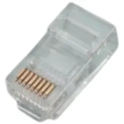 Plug, RJ10, 4 pole, 4P4C, Cat 3, IDC connection, cable assembly, 142140