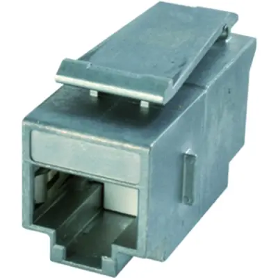 Modular adapter, RJ45 plug to RJ45 socket, straight, Cat 5e, 100023227 - 1