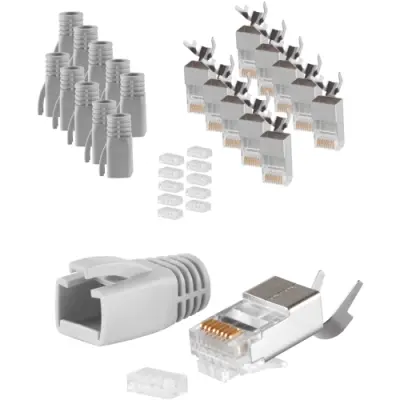 Plug, RJ45, 8 pole, 8P8C, Cat 5 bis Cat 7, cable assembly, BS72067-10GR - 1