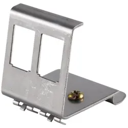 Keystone holder, silver, for DIN rail, BS08-10022