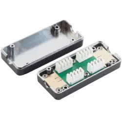 Connection box, LSA, (W x H x D) 84 x 37 x 23 mm, black/metal, BS75001-2