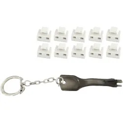 Blocker kit, white, for RJ45 socket, BS08-01036, package with 11 pieces