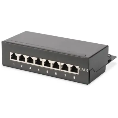 Patch panel, LSA, (W x H x D) 173 x 43 x 110 mm, black, DN-91608SD - 1