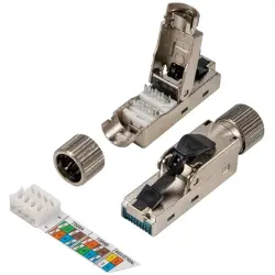 Plug, RJ45, 8 pole, 8P8C, Cat 6A, IDC connection, 8134-1