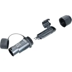 Push-pull housing, straight, black, for RJ45, 8301