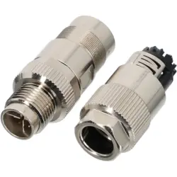 Plug, 8 pole, Cat 6A, IDC connection, cable assembly, 8102