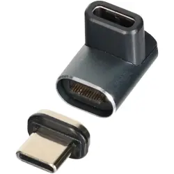 Adapter, USB plug type C 4.0 to USB socket type C 4.0, angled, USBC-MA-1