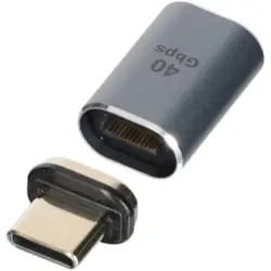 Adapter, USB plug type C 4.0 to USB socket type C 4.0, straight, USBC-MA
