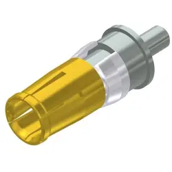 Receptacle, solder connection, gold-plated, 132C12019X