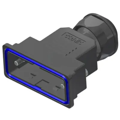 D-Sub connector housing, size: 2 (DA), straight 180°, cable Ø 9 to 11 mm, PBT, black, 15-004720 - 1