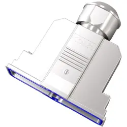 D-Sub connector housing, size: 2 (DA), straight 180°, cable Ø 9 to 11 mm, ABS, silver, 15-004820