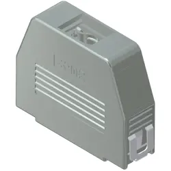 D-Sub connector housing, size: 3 (DB), straight 180°, angled 90°, cable Ø 11 mm, ABS, gray, 16-001770E
