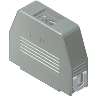 D-Sub connector housing, size: 3 (DB), straight 180°, angled 90°, cable Ø 11 mm, ABS, gray, 16-001770E - 1