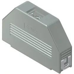 D-Sub connector housing, size: 4 (DC), straight 180°, angled 90°, cable Ø 11 mm, ABS, gray, 16-001780E