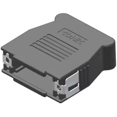 D-Sub connector housing, size: 2 (DA), straight 180°, angled 90°, cable Ø 10 mm, ABS, black, 16-001820E - 1