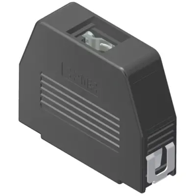 D-Sub connector housing, size: 3 (DB), straight 180°, angled 90°, cable Ø 11 mm, ABS, black, 16-001830E - 1