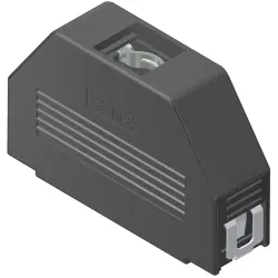 D-Sub connector housing, size: 5 (DD), straight 180°, angled 90°, cable Ø 12 mm, ABS, black, 16-001850E