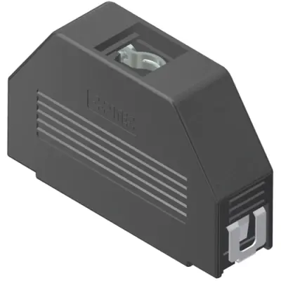 D-Sub connector housing, size: 5 (DD), straight 180°, angled 90°, cable Ø 12 mm, ABS, black, 16-001850E - 1
