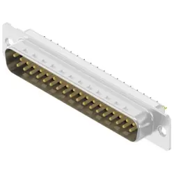 D-Sub plug, 37 pole, standard, equipped, straight, solder cup, 163A11099X