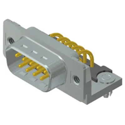 D-Sub plug, 9 pole, standard, equipped, angled, solder pin, 163A16359X - 1
