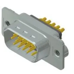 D-Sub plug, 15 pole, high density, equipped, straight, solder cup, 163A16649X