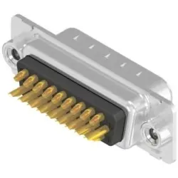 D-Sub plug, 26 pole, high density, equipped, straight, solder cup, 163A16659X