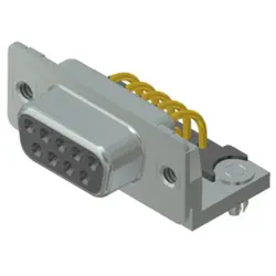 D-Sub socket, 9 pole, standard, equipped, angled, solder pin, 164A16769X