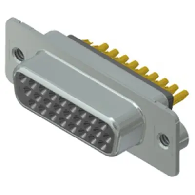 D-Sub socket, 26 pole, high density, equipped, straight, solder cup, 164A17069X - 1