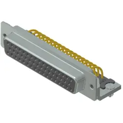 D-Sub socket, 50 pole, standard, equipped, angled, solder pin, 164A18759X
