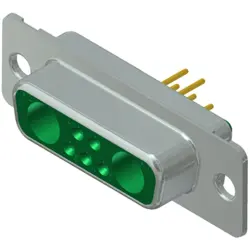 D-Sub socket, 9 pole, 7W2, partially equipped, straight, solder pin, 3007W2SAR99A10X