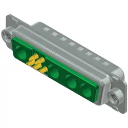 D-Sub plug, 13 pole, 9W4, partially equipped, straight, solder cup, 3009W4PAM99A30X