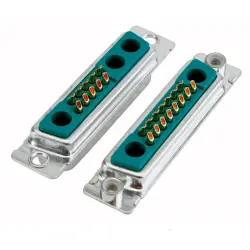 D-Sub socket, 19 pole, 17W2, partially equipped, straight, solder cup, 3017W2SAM99A30X