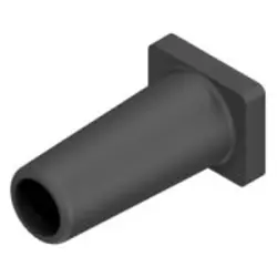 Cable grommet, cable Ø 6.2 mm, L 24.5 mm, plastic, black, 795-907600