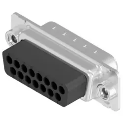 D-Sub plug, 15 pole, standard, unequipped, straight, crimp connection, DSS2XPXXG04X
