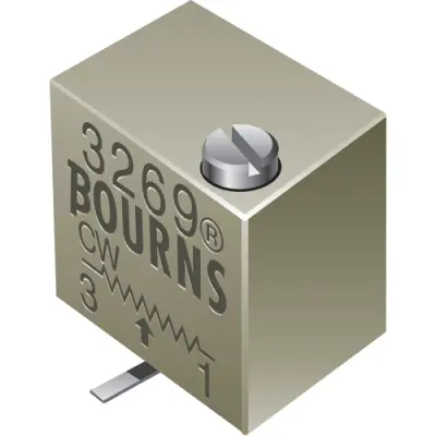 Cermet trimmer potentiometer, 12 turns, 10 kΩ, 0.25 W, SMD, on top, 3269W-1-103LF - 1
