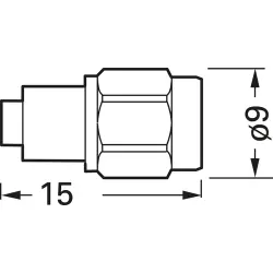 SMA-terminating resistor, 50 Ω, 6 GHz, 1 W, 100024781