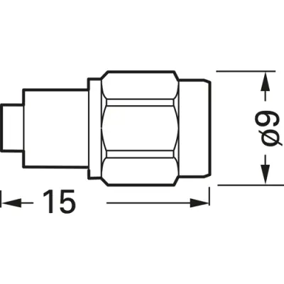 SMA-terminating resistor, 50 Ω, 6 GHz, 1 W, 100024781 - 1