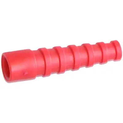 Cable grommet, cable Ø 4.6 to 5.4 mm, RG-58C/U, 0.6/2.8-4.7, L 44.5 mm, plastic, red, 100001202 - 1