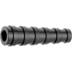 Cable grommet, cable Ø 4.6 to 5.4 mm, RG-58C/U, for BNC, L 20 mm, plastic, black, 100001164