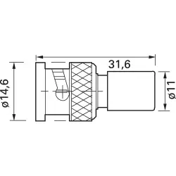 BNC-terminating resistor, 75 Ω, 0.1 GHz, 0.5 W, 100023627