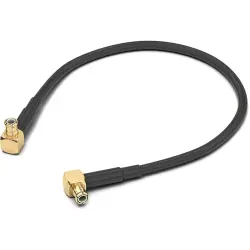Coaxial cable, MCX plug (angled) to MCX plug (angled), 50 Ω, RG-174/U, grommet black, 152.4 mm, 65502110315301