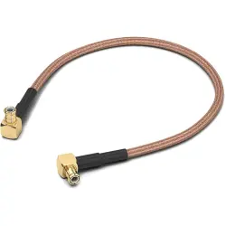 Coaxial cable, MCX plug (angled) to MCX plug (angled), 50 Ω, RG-316/U, grommet black, 152.4 mm, 65502110515301