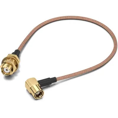 Coaxial cable, SMA jack (straight) to SMB plug (angled), 50 Ω, RG-316/U, grommet black, 152.4 mm, 65503210515301 - 1