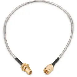 Coaxial cable, SMA plug (straight) to SMA jack (straight), 50 Ω, 0.085" CONFORMABLE, grommet black, 152.4 mm, 65503503215308