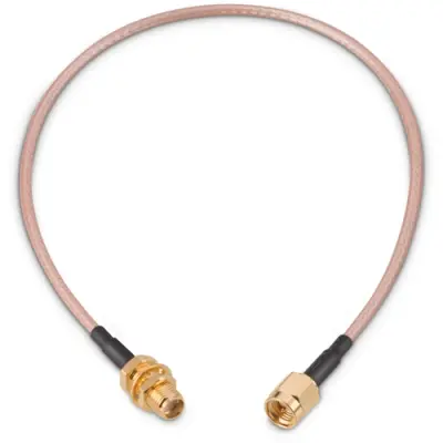 Coaxial cable, SMA plug (straight) to SMA jack (straight), 50 Ω, RG-316/U, grommet black, 304.8 mm, 65503503230505 - 1