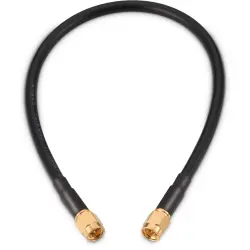 Coaxial cable, SMA plug (straight) to SMA plug (straight), 50 Ω, RG-58C/U, grommet black, 152.4 mm, 65503503515301