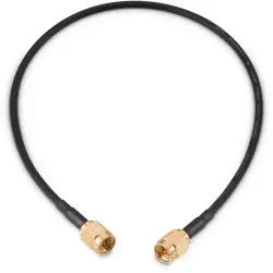 Coaxial cable, SMA plug (straight) to SMA plug (straight), 50 Ω, RG-174/U, grommet black, 152.4 mm, 65503503515303