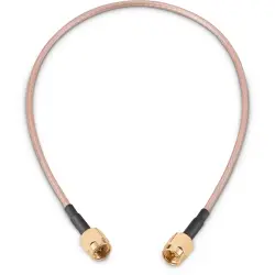 Coaxial cable, SMA plug (straight) to SMA plug (straight), 50 Ω, RG-316/U, grommet black, 304.8 mm, 65503503530505